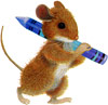 Mouse with Crayon - Loretta Krupinski